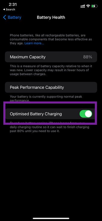 Optimiertes Laden des Akkus