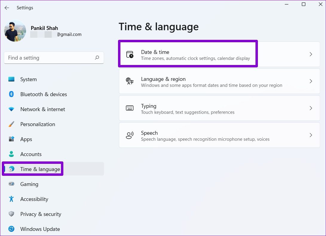 Windows-Datums- und Uhrzeiteinstellungen
