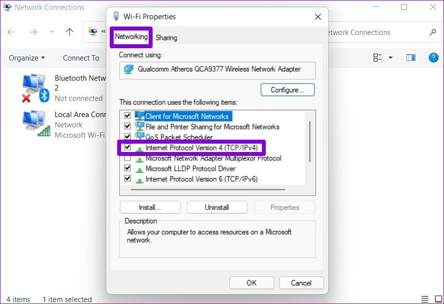 Öffnen Sie die Internetprotokolleinstellungen in Windows