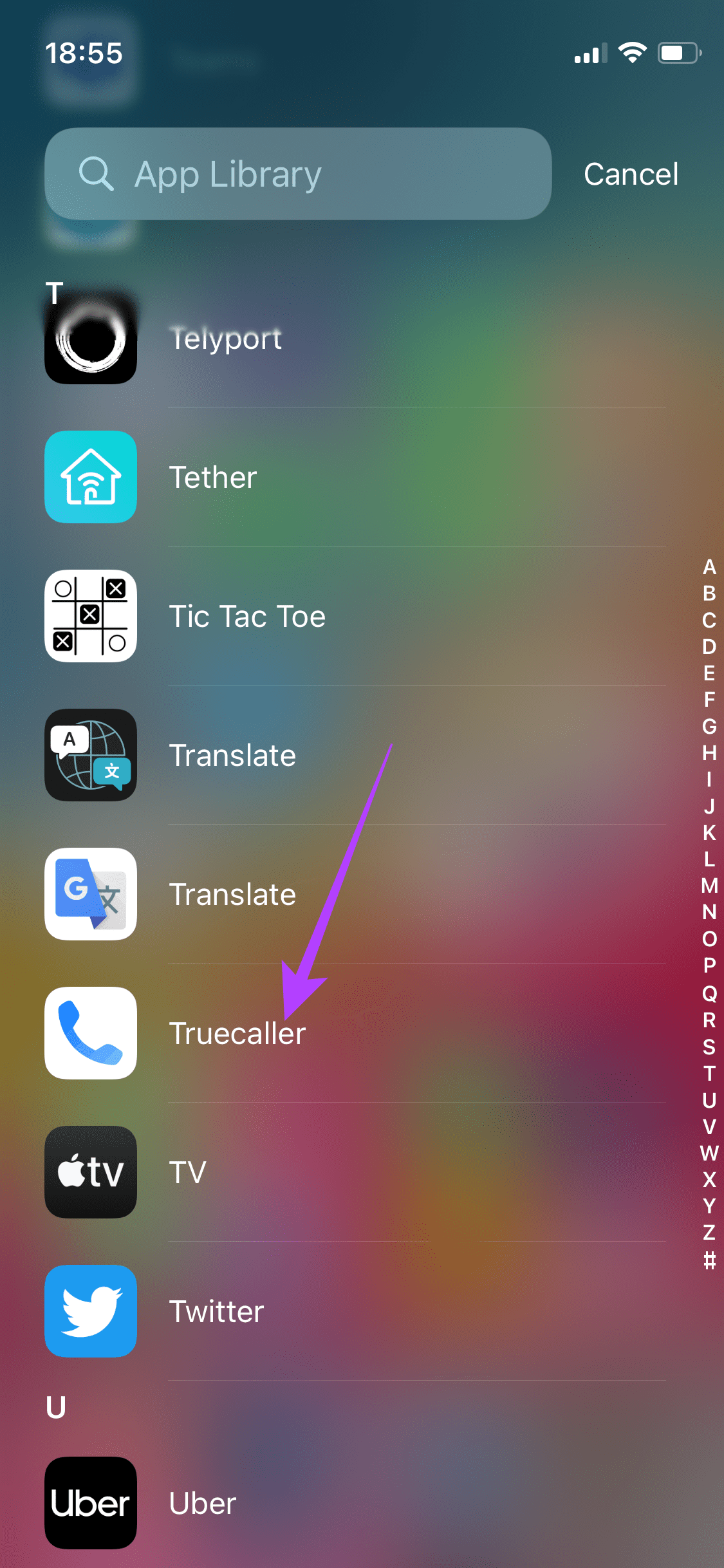 Wählen Sie Truecaller