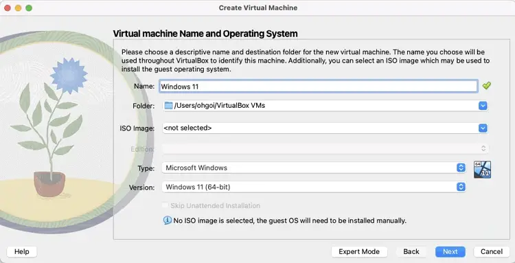 Verwenden Sie VirtualBox, um eine virtuelle Mac 1-Maschine zu erstellen