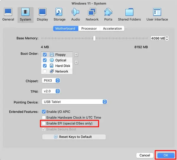 Verwenden Sie VirtualBox, um eine virtuelle Mac 8-Maschine zu erstellen