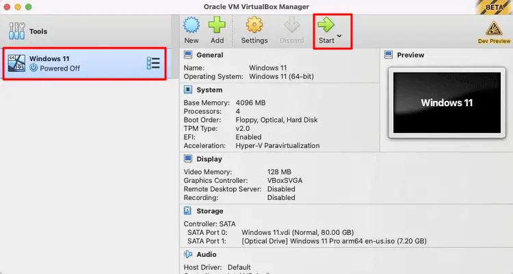 Verwenden Sie VirtualBox, um eine virtuelle Mac 5-Maschine zu erstellen