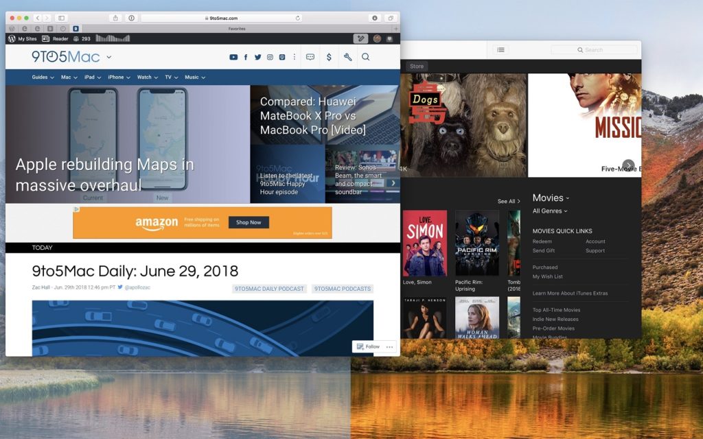 geteilter Bildschirm Mac 2