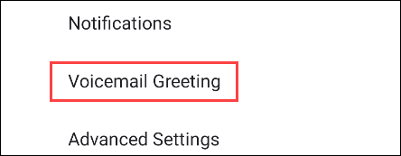 Voicemail-Einstellungen auf Google Pixel.