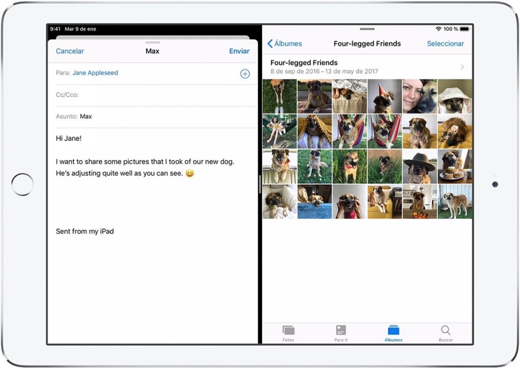 geteilter Bildschirm iPad 2